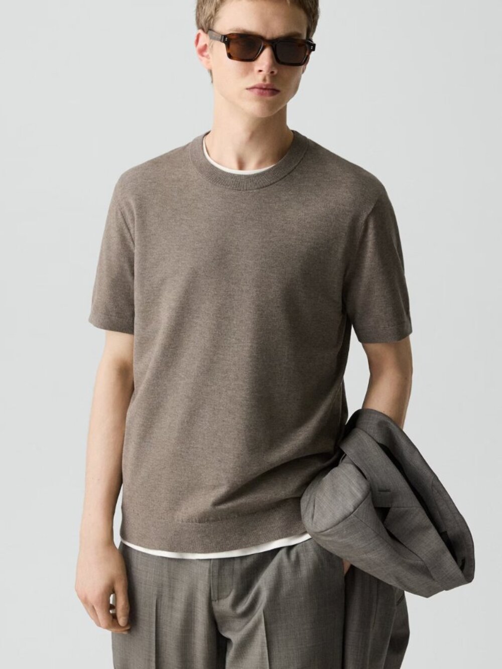 Theory Soris Tee in Light Bilen Size M Morel Melange